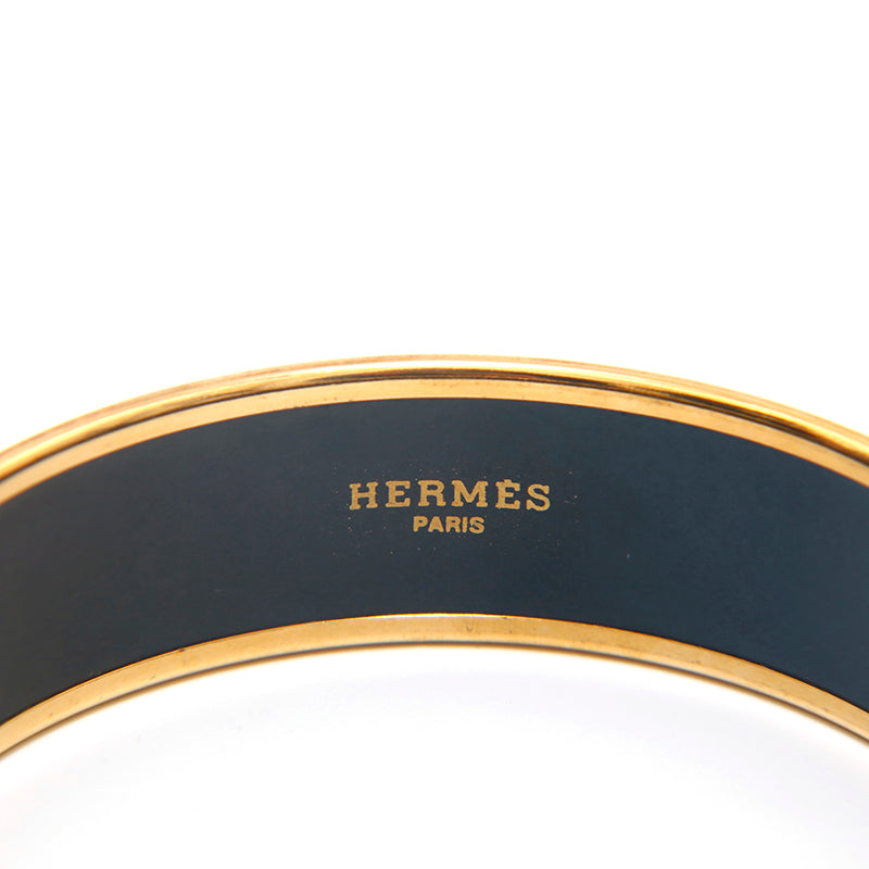 エルメス HERMES エマイユGM バングル ゴールド×ブルー WS2375 – NUIR