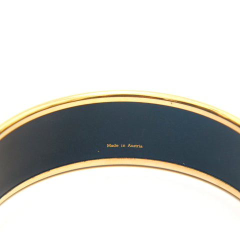 Hermes Hermes Emaille GM Bangle Gold X Blue P14062