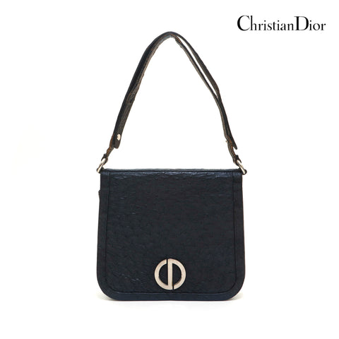 克里斯蒂安·迪奥(Christian Dior)肩带皮革黑色P14069
