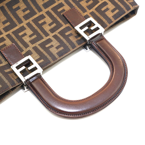 Fendi Fendi Zucca帆布手提包棕色P14074