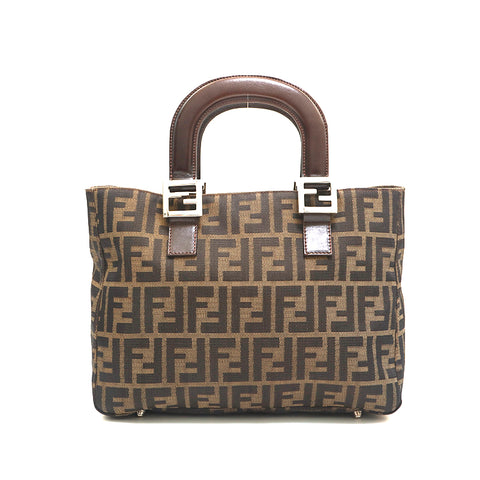 Fendi Fendi Zucca帆布手提包棕色P14074