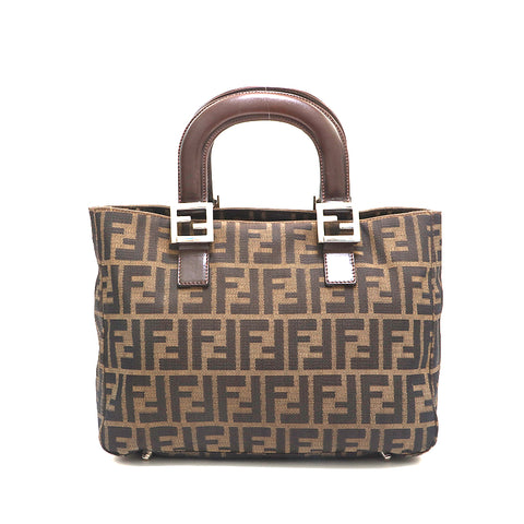 Fendi Fendi Zucca帆布手提包棕色P14074