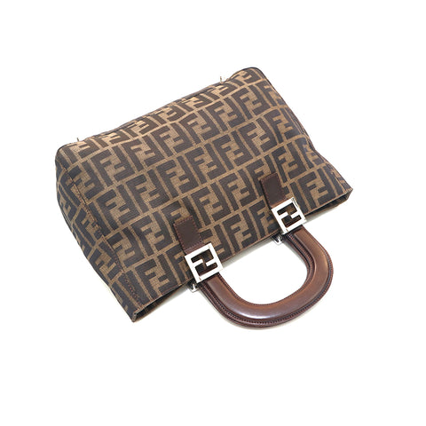 Fendi Fendi Zucca帆布手提包棕色P14074