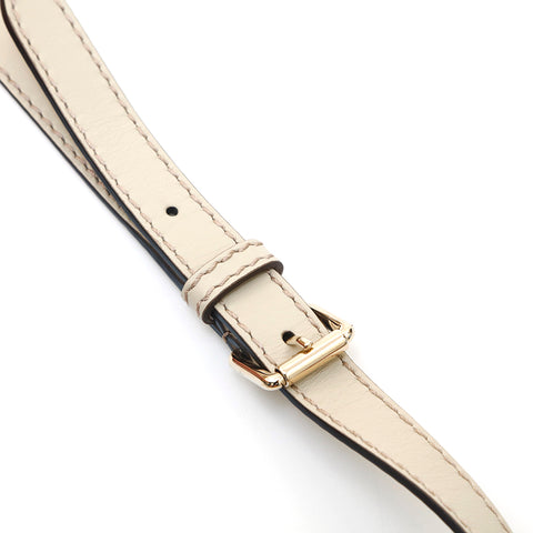 Gucci Gg Canvas Belt Leather Beige White