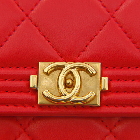 Chanel Chanel Ramskin Boy Channel Matlassse Long Wallet Pink P14091