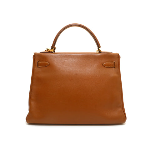 HERMES HERMES KELLY 32 G sac à main de sac à main ◯ W Gravé 1993 Kushbel Gold P14096