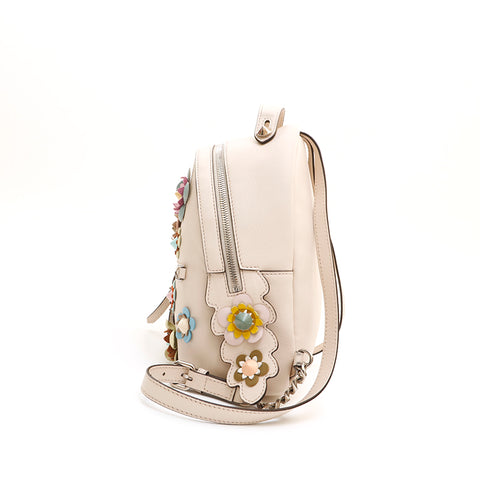 FENDI Flower Studs Backpack/Daypack Leather Ivory P14104 – NUIR VINTAGE