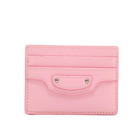 Balenciaga Balenciaga Leather Pass Case Card Card Pink P14117