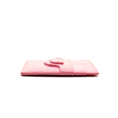 Balenciaga BALENCIAGA Leather Pass Case Card Case Pink P14117