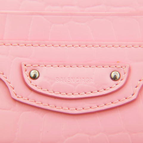 Balenciaga BALENCIAGA Leather Pass Case Card Case Pink P14117