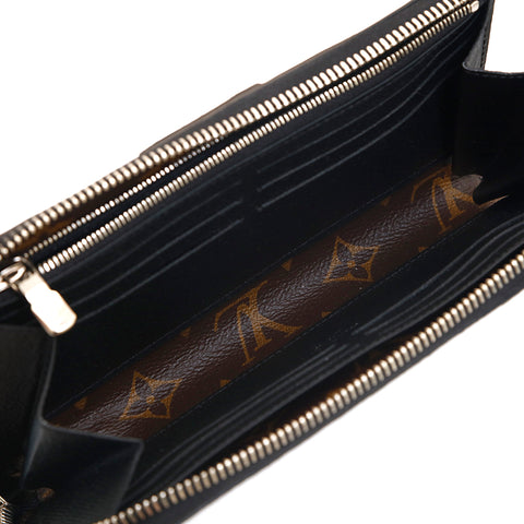 Louis Vuitton Black Monogram Mahina Leather Zippy Wallet Louis Vuitton