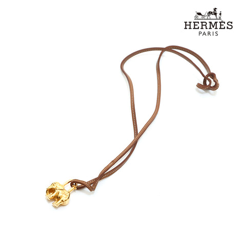 Hermes HERMES Elephant Motif Cadena Padrock Charm Gold P14145 – NUIR VINTAGE