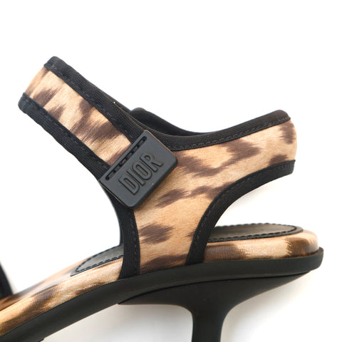Christian Dior CHRISTIAN DIOR Leopard Active Heel Sandal Multicolor P14151