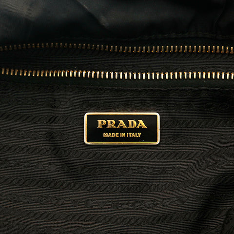 Prada Prada Prada Nylon ENAMEL 2WAY Sac à main noir P14161