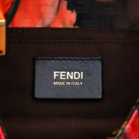 Fendi Fendi Zucchino Mambucket Handbag Black X Red P14167