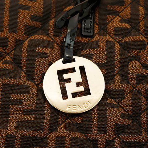 Fendi Fendi Zucca Kilting手提袋棕色P14173