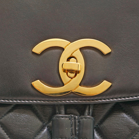 Chanel Chanel Matrasse Deco Mark Rucksack Daypack黑色P14180