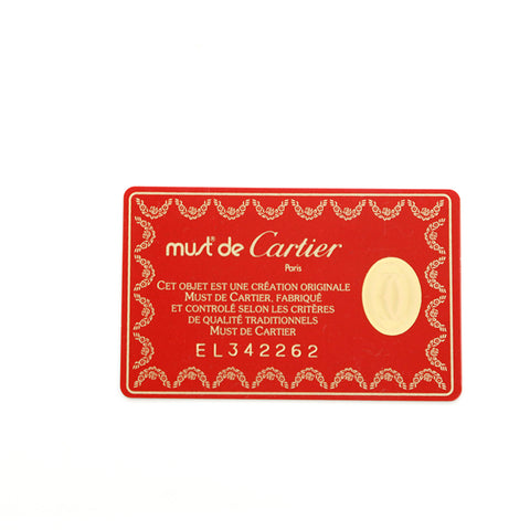 Cartier Cartier Pan Tail Leder Beutel Münzhülle Schwarz P14203