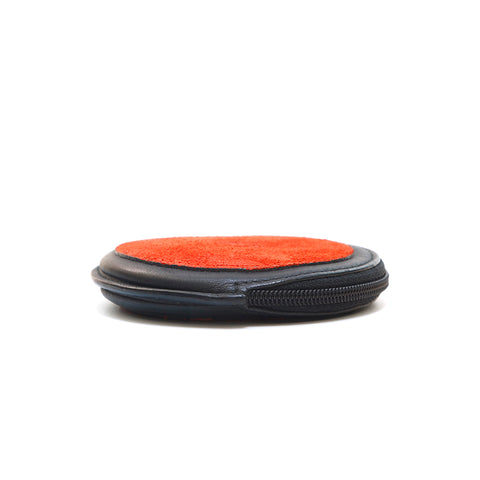 Loewe Loewe徽标皮革圆形硬币盒红色X黑色P14209