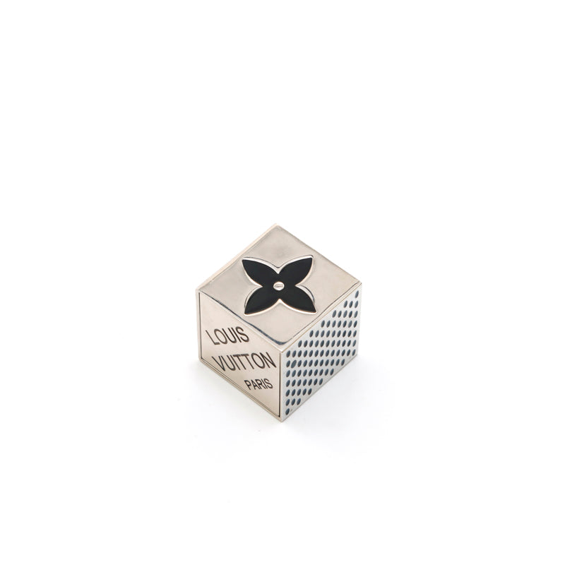 Louis Vuitton Louis Vuitton Black x Silver Tone Cube Dice Game Set 