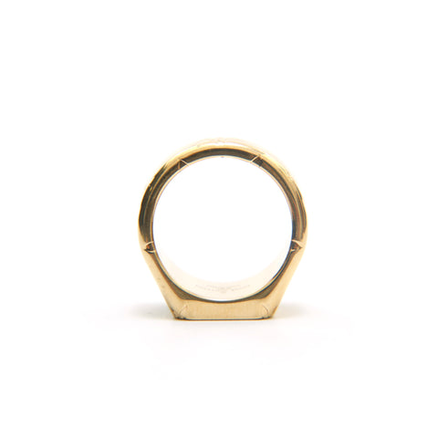 Louis Vuitton LOUIS VUITTON Signet Ring Monogram M Size Ring / Ring MB0190 Gold P14218