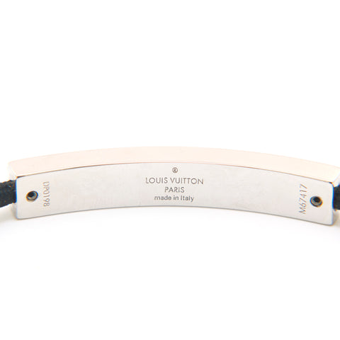 Louis Vuitton Brasserie LV Space Bracelet Nylon Black Silver M67417 F/S