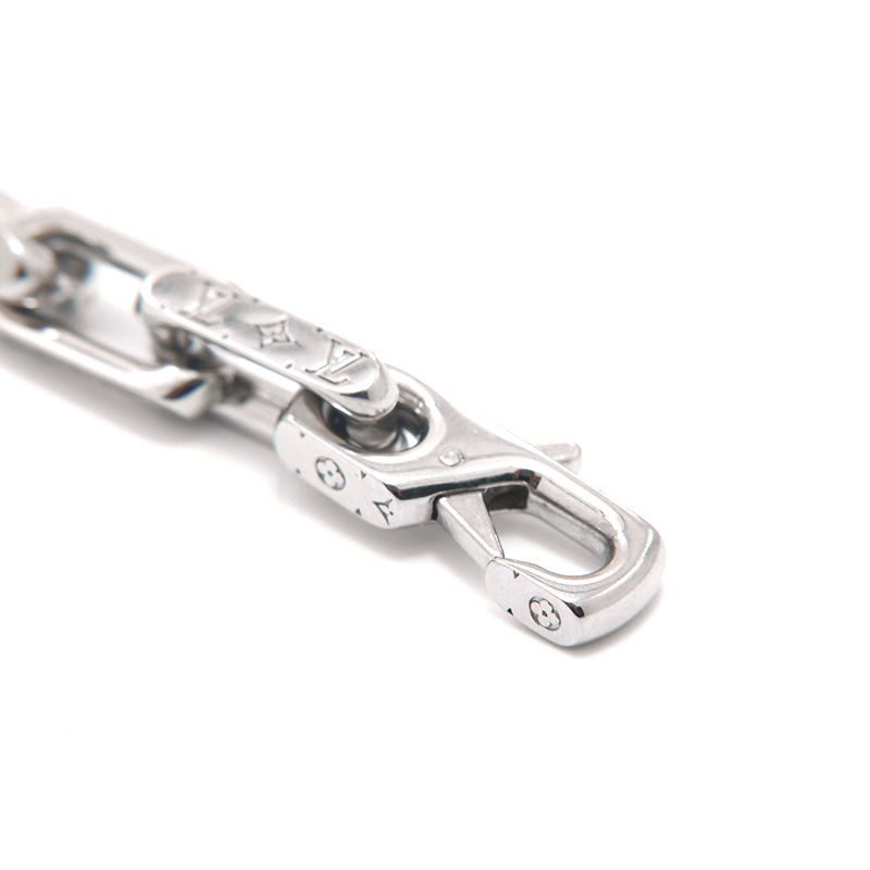 LOUIS VUITTON Monogram Chain Bracelet M Silver 1202442