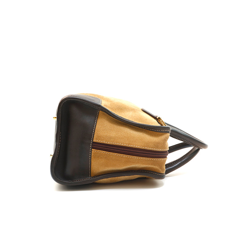 ロエベ LOEWE スエード アマソナ28 ハンドバッグ ベージュ P14226