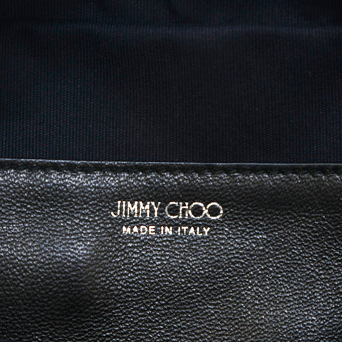 Jimmy Choo Star螺柱绒面绒面皮革肩带黑色X海军P14234