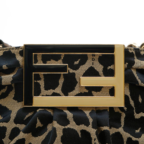 Fendi Fendi FF支架LEO零件皮革链手提包多色P14239