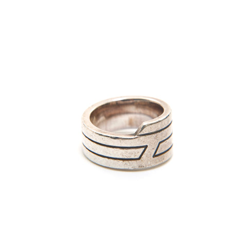 Hermes Hermes AG925 48 Ring / Ring D -Eingravierter Silber P14240