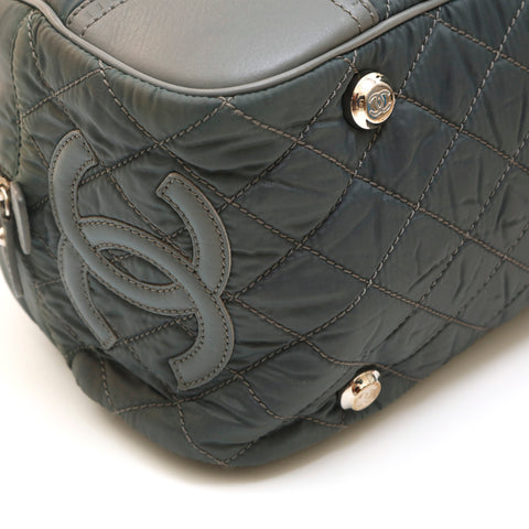 Chanel CHANEL Wild Stitch Matrasse Boston Bag Nylon Gray type