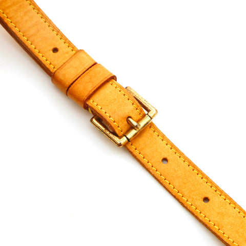 Louis Vuitton monogram leather strap for watches brown & yellow