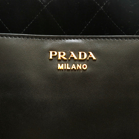 Prada Prada Corse肩带袋Veroa皮革黑色P14250