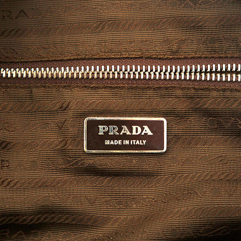 プラダ PRADA ロゴ ワン ショルダーバッグ レザー ブラウン P14251