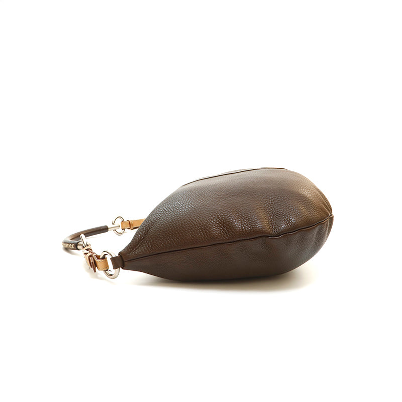 プラダ PRADA ロゴ ワン ショルダーバッグ レザー ブラウン P14251