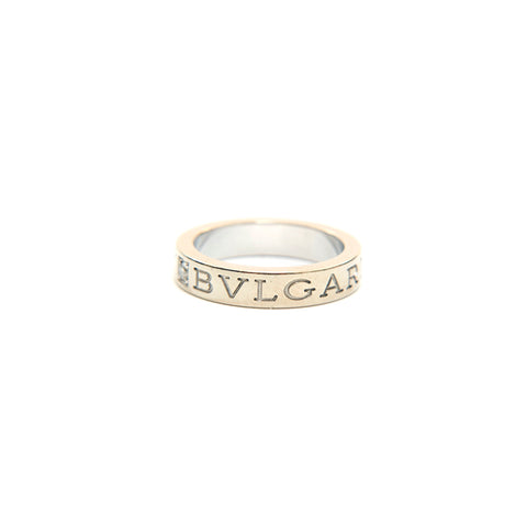 Bvlgari bvlgari ring diamant k18wg 6.45g 49 taille 9 anneau / anneau argent p14257