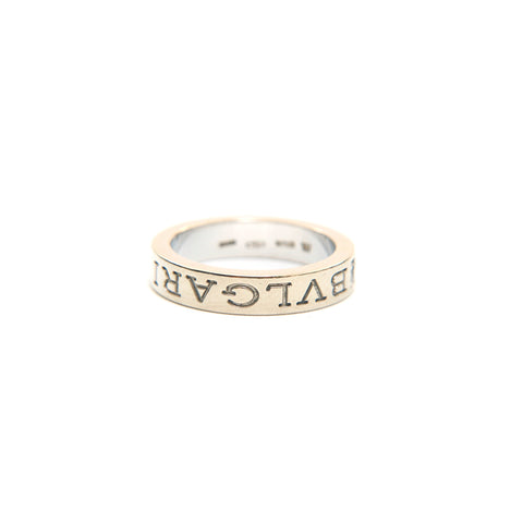 Bvlgari bvlgari ring diamant k18wg 6.45g 49 taille 9 anneau / anneau argent p14257