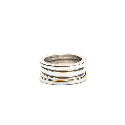 Bvlgari bvlgari beezero un k18wg 10.0g 52 taille 12 anneau / anneau argent p14258