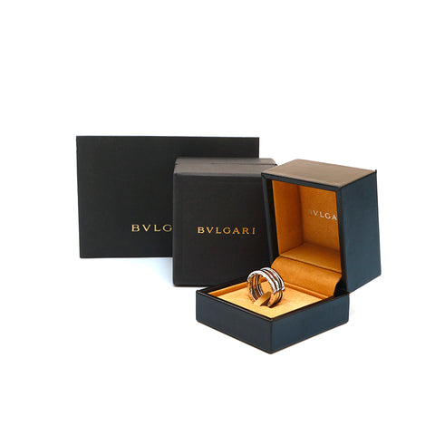 Bvlgari bvlgari beezero un k18wg 10.0g 52 taille 12 anneau / anneau argent p14258