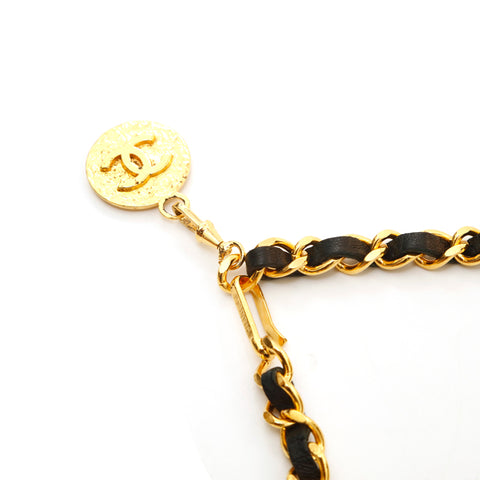 Chanel Chanel Coco Mark Round Chain Collier Gold P14271