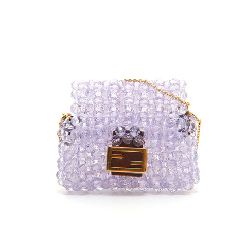 Fendi Fendi珠链链耳机盒肩带紫色P14274