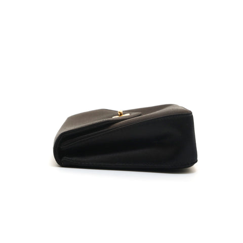 Chanel CHANEL Cocomark Satin Mini Chain Clutch Bag Black P14279 – NUIR  VINTAGE