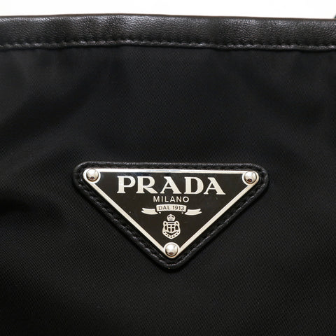 プラダ PRADA ナイロン トライアングルロゴ ハンドバッグ ブラック P14300