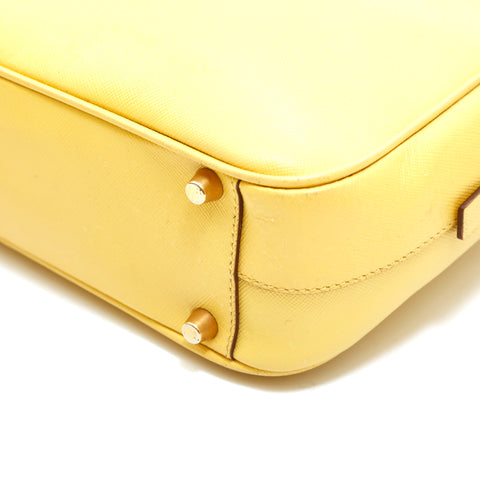 Prada Yellow Perforated Leather Wallet QNA05G2AYB000 | WGACA