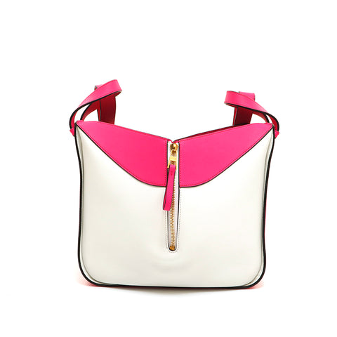Loewe LOEWE Hammock Bicolor 2WAY Shoulder Bag Leather White x Pink P14323