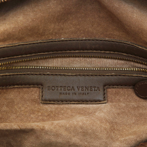 Bottega Veneta Bottegaveneta Intrecchart波士顿手提包皮革棕色P14327