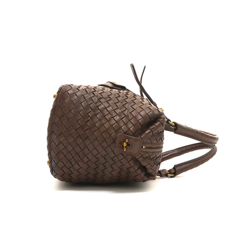 Bottega Veneta Bottegaveneta Intrecchart波士顿手提包皮革棕色P14327