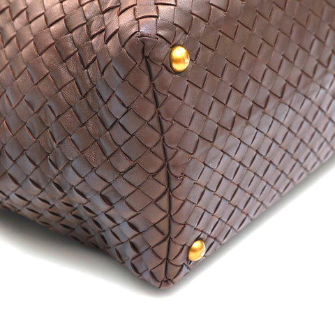 Bottega Veneta Bottegaveneta Intrecchart波士顿手提包皮革棕色P14327