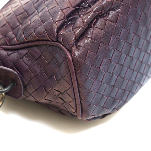 Bottega Veneta Bottegaveneta Intrechart肩袋皮革紫色P14328